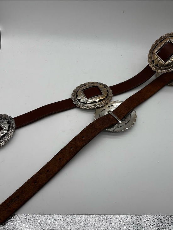 Brighton VTG 1993 Sunflower Silver Leather Concho Belt 30\